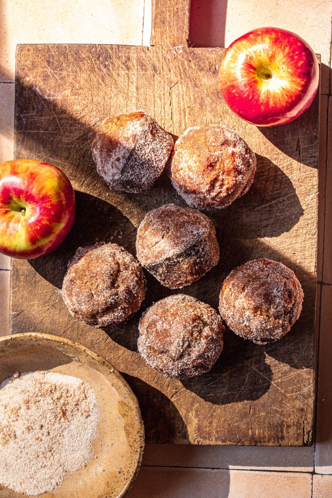 Apple Butter Doughnut Muffins