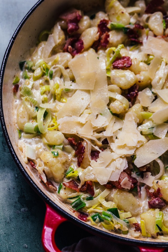 Creamy Bacon and Leek Gnocchi