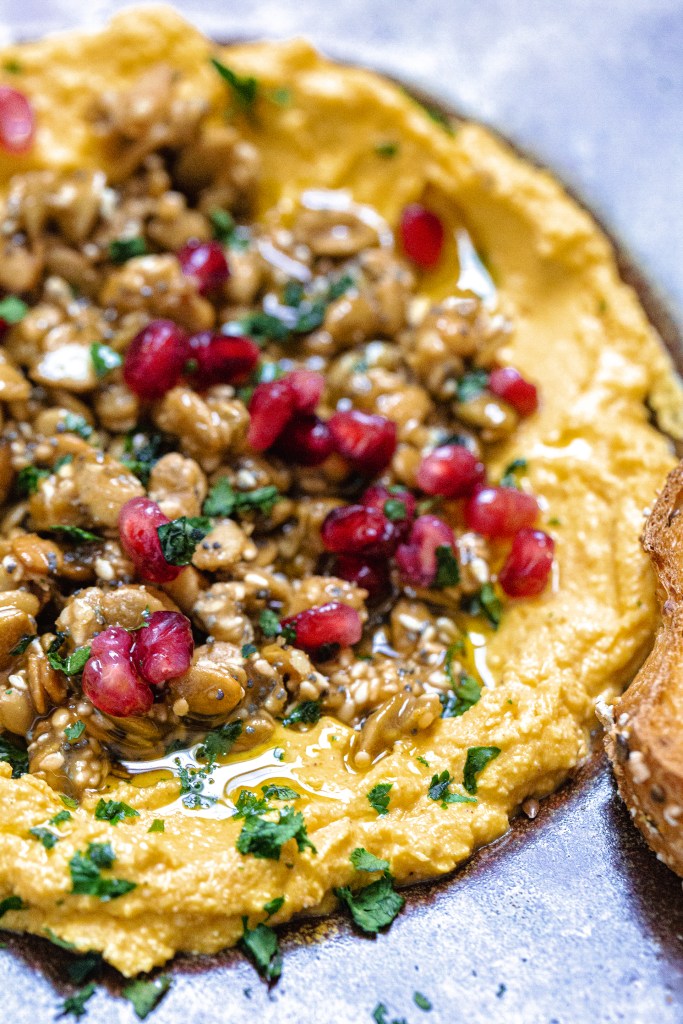 Pumpkin Whipped Feta with Salty Candied Pepitas