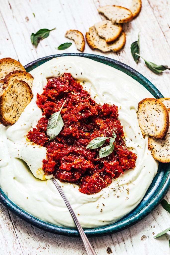 Whipped Mozzarella with Honeyed Sun Dried Tomatoes